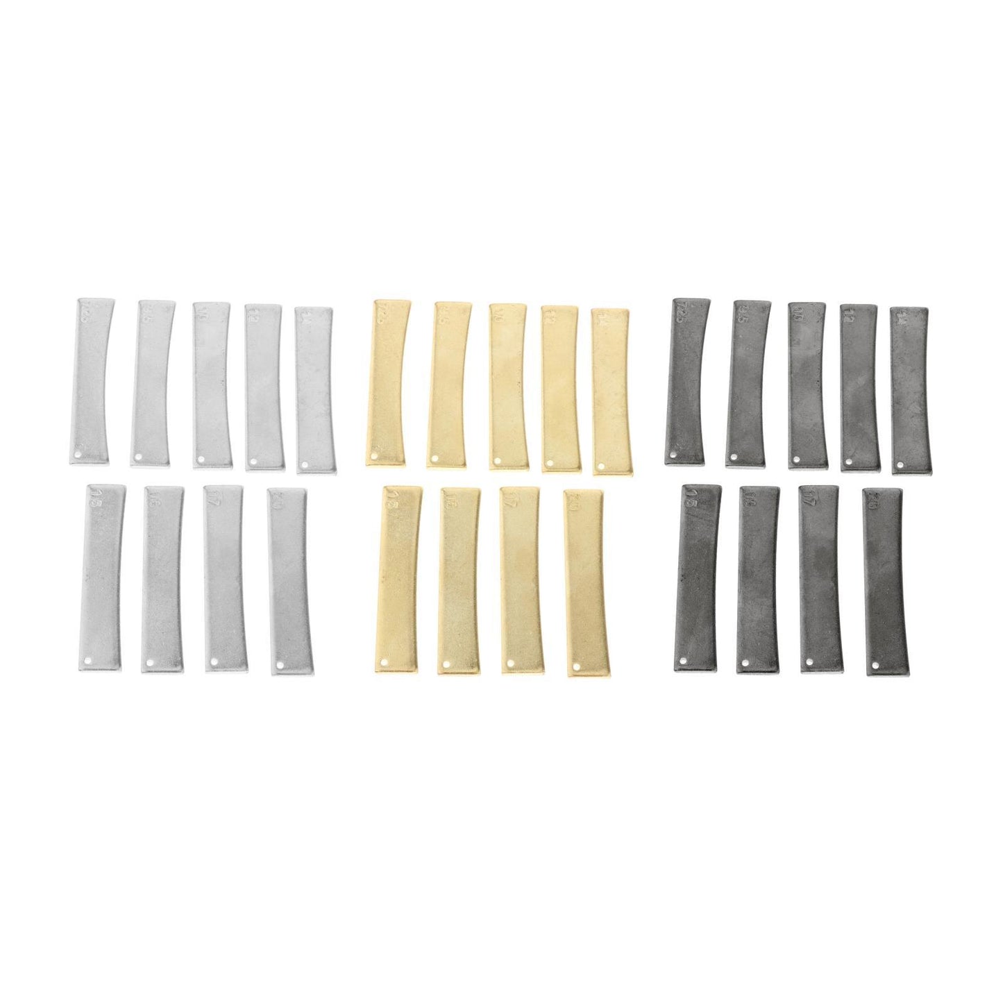 9x Brass Guitar 7.25/9.5/10/12/14/15/16/17/20 Fret Press Caul Insert Golden