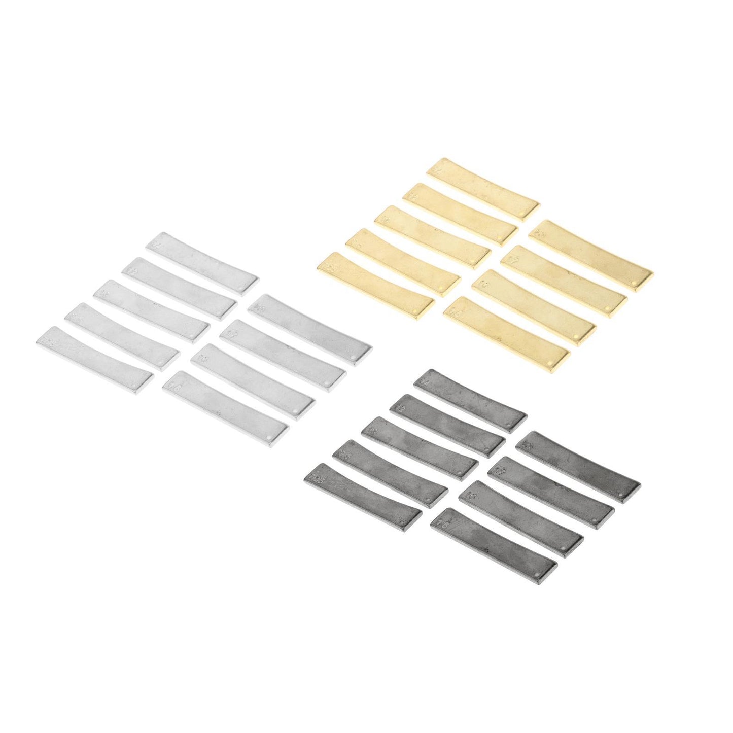 9x Brass Guitar 7.25/9.5/10/12/14/15/16/17/20 Fret Press Caul Insert Golden