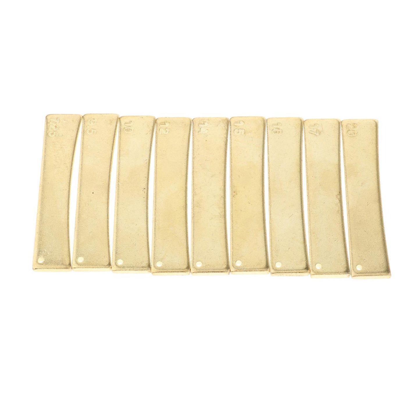 9x Brass Guitar 7.25/9.5/10/12/14/15/16/17/20 Fret Press Caul Insert Golden