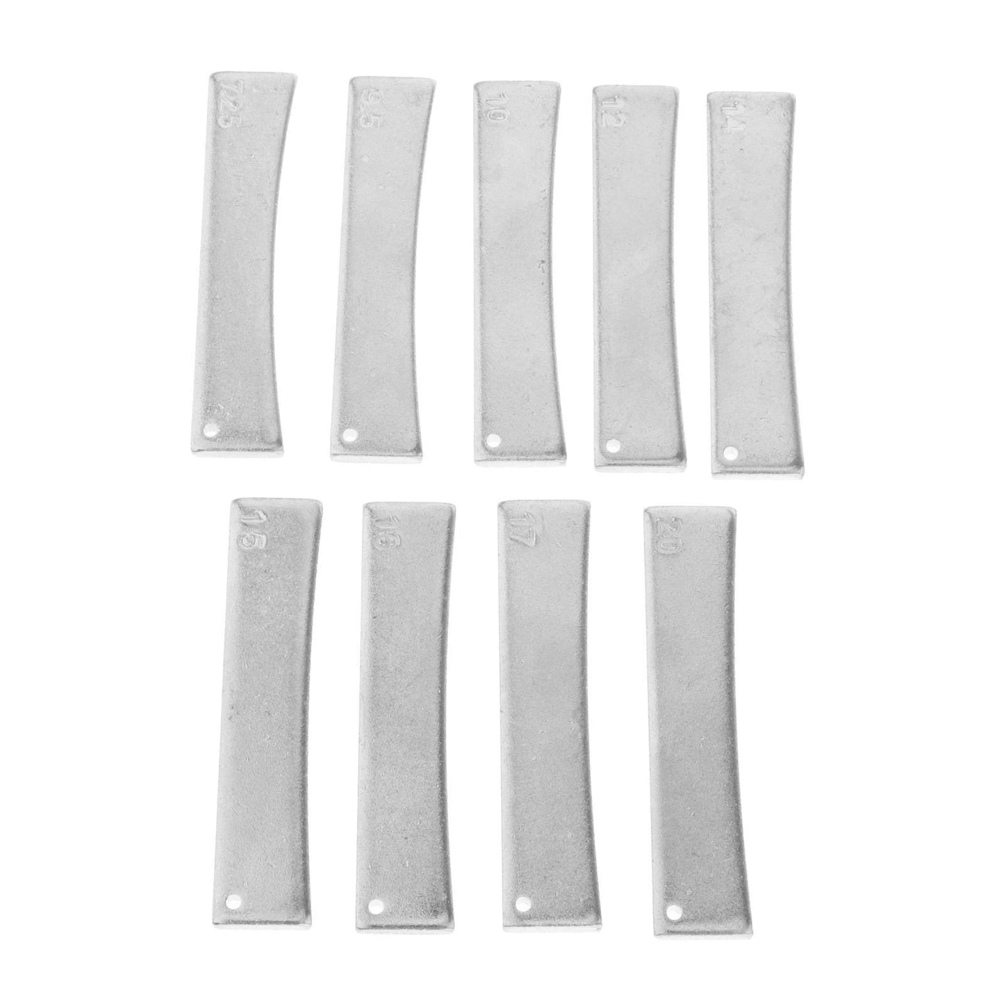 9x Brass Guitar 7.25/9.5/10/12/14/15/16/17/20 Fret Press Caul Insert Silver