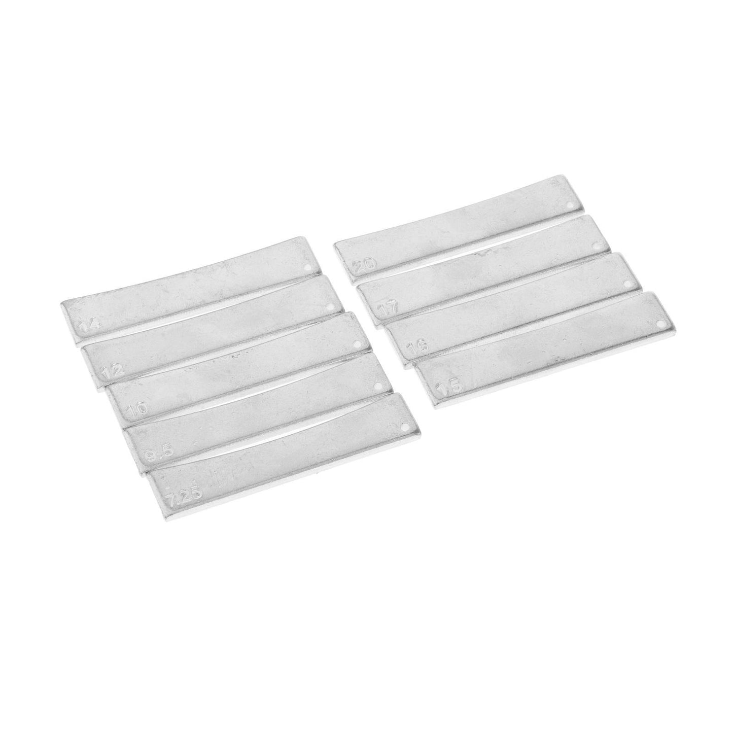 9x Brass Guitar 7.25/9.5/10/12/14/15/16/17/20 Fret Press Caul Insert Silver