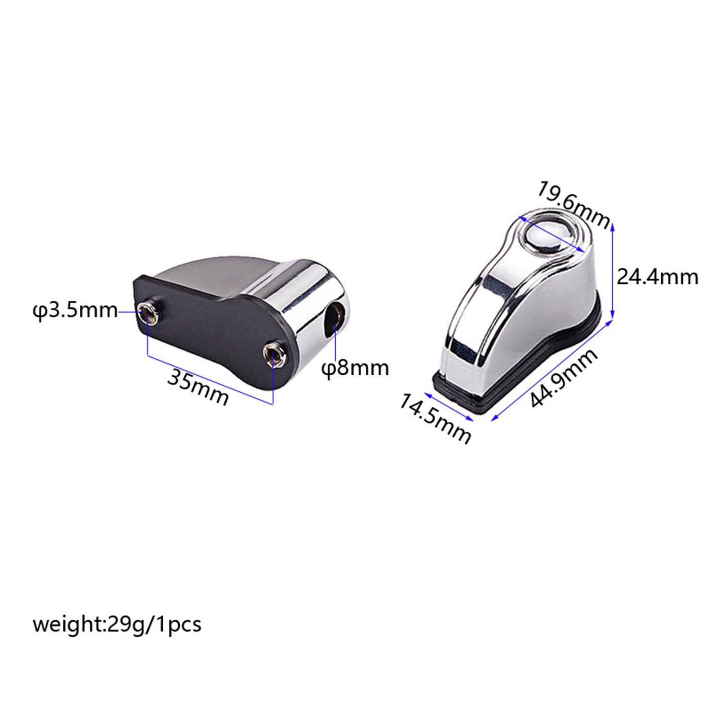 2 Pieces Metal Bass Drum Lug Ear Claw Hooks Instrument Drum Spare Parts