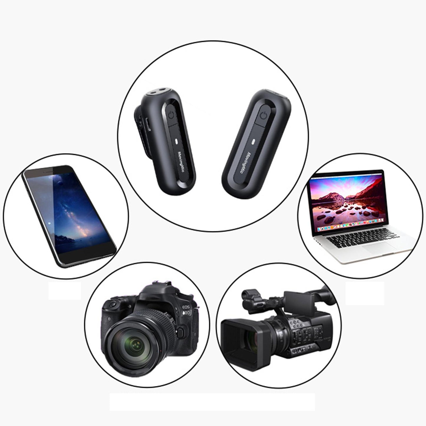 UHF Wireless Lapel Microphone System Lapel Microphones for Video Interview