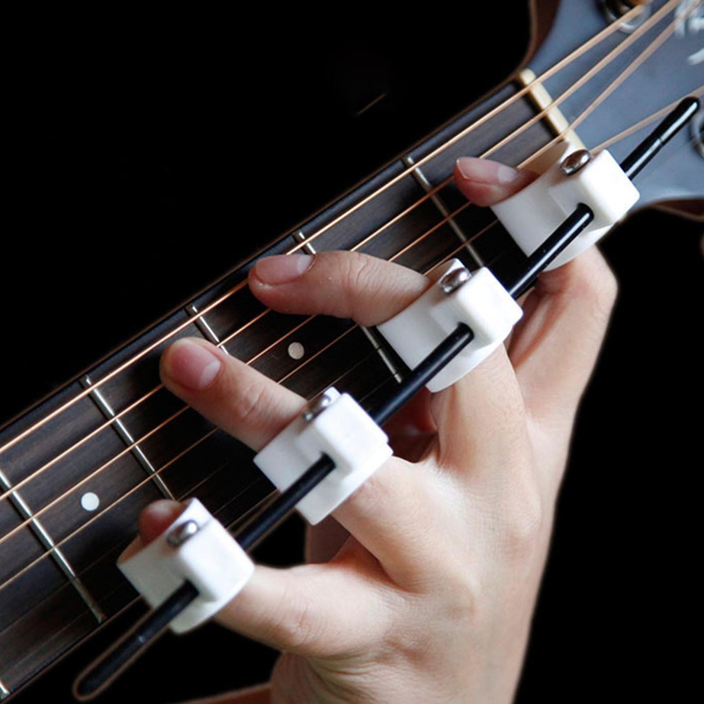 Guitar Trainer Tool Finger Force Span for Ukulele Piano Beginner Black C