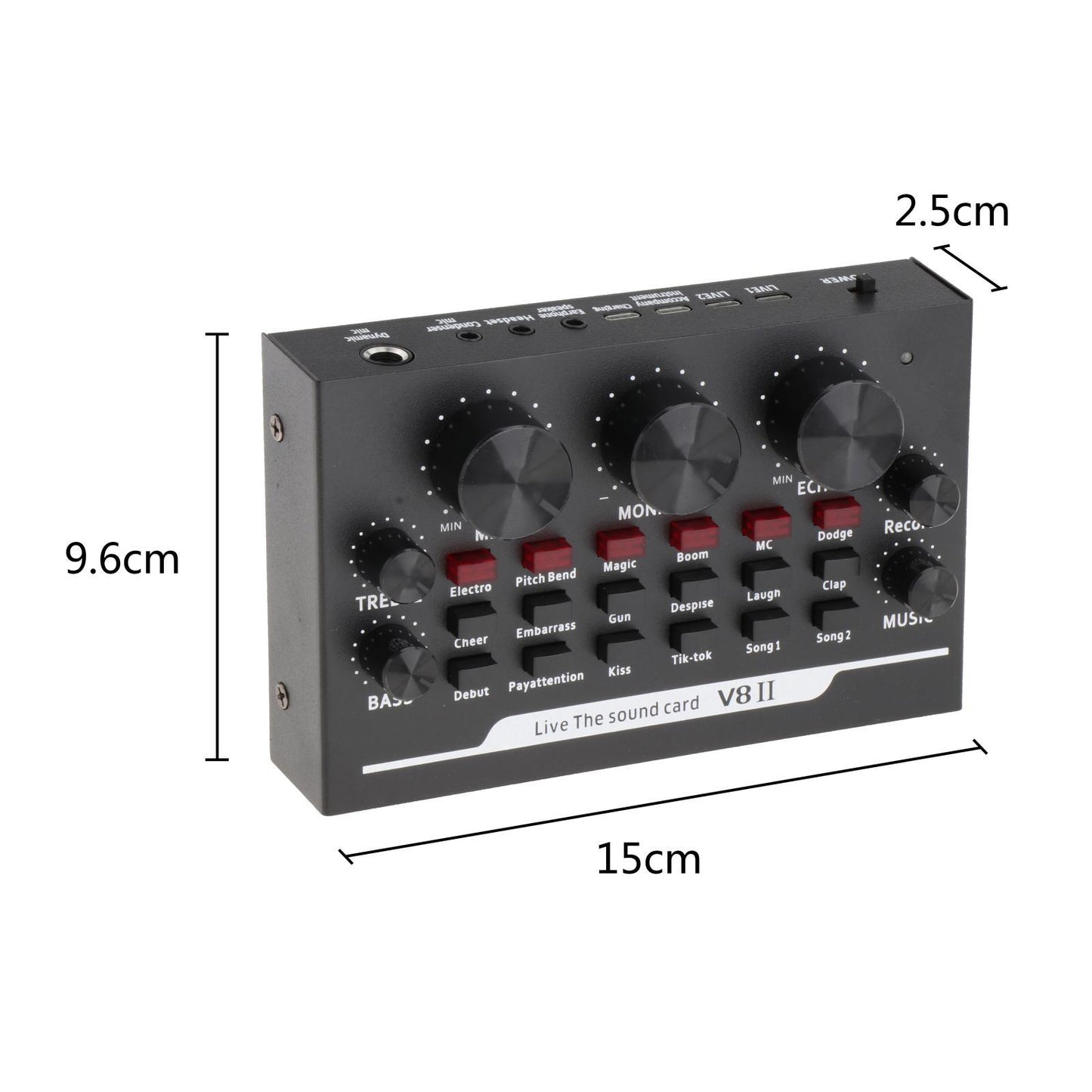 Mini USB Live Sound Card Audio Mixer for Laptop Microphone Network Singing