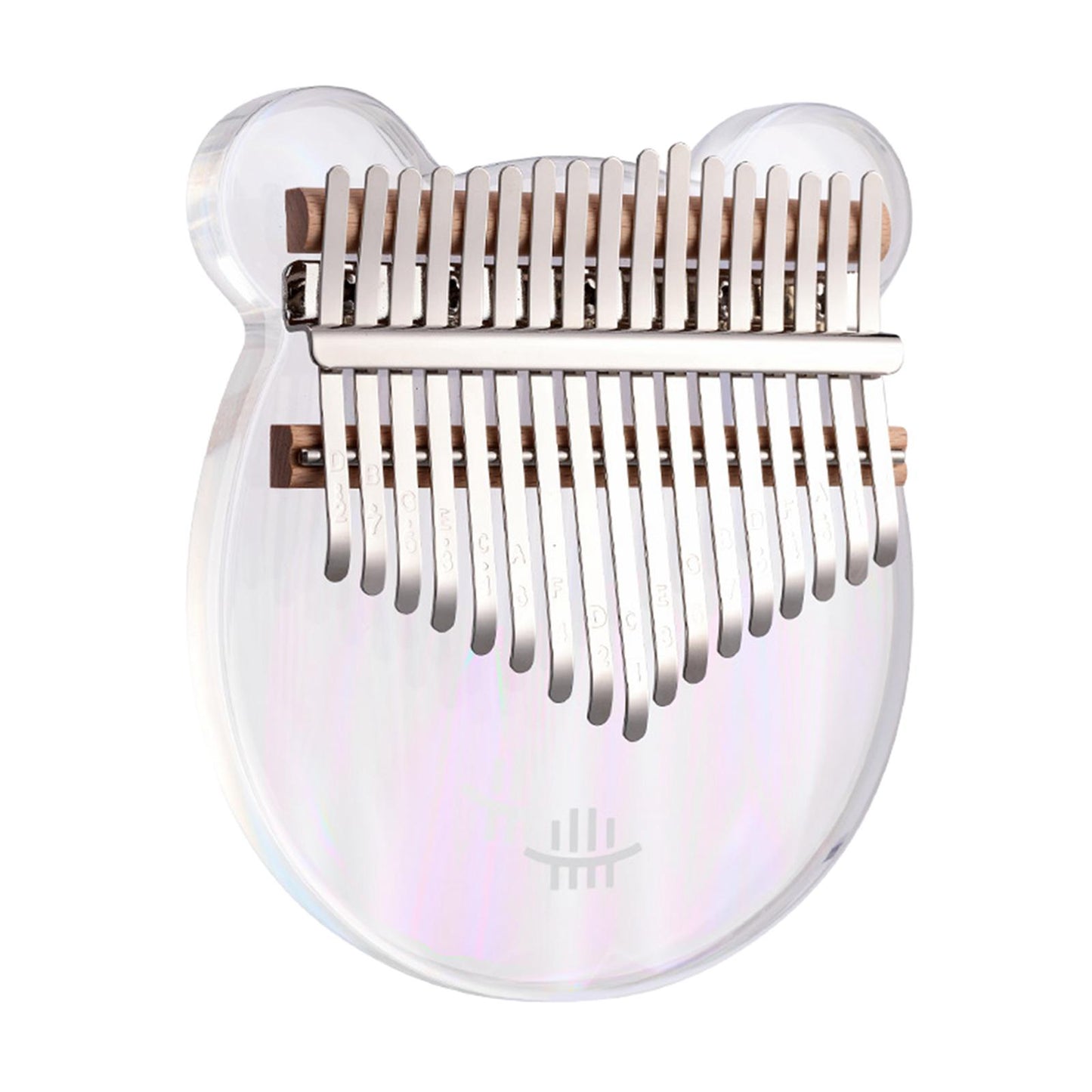 Cute Kalimba Thumb Piano 17-key Musical Instrument Animal-shaped Cartoon Rainbow Bear