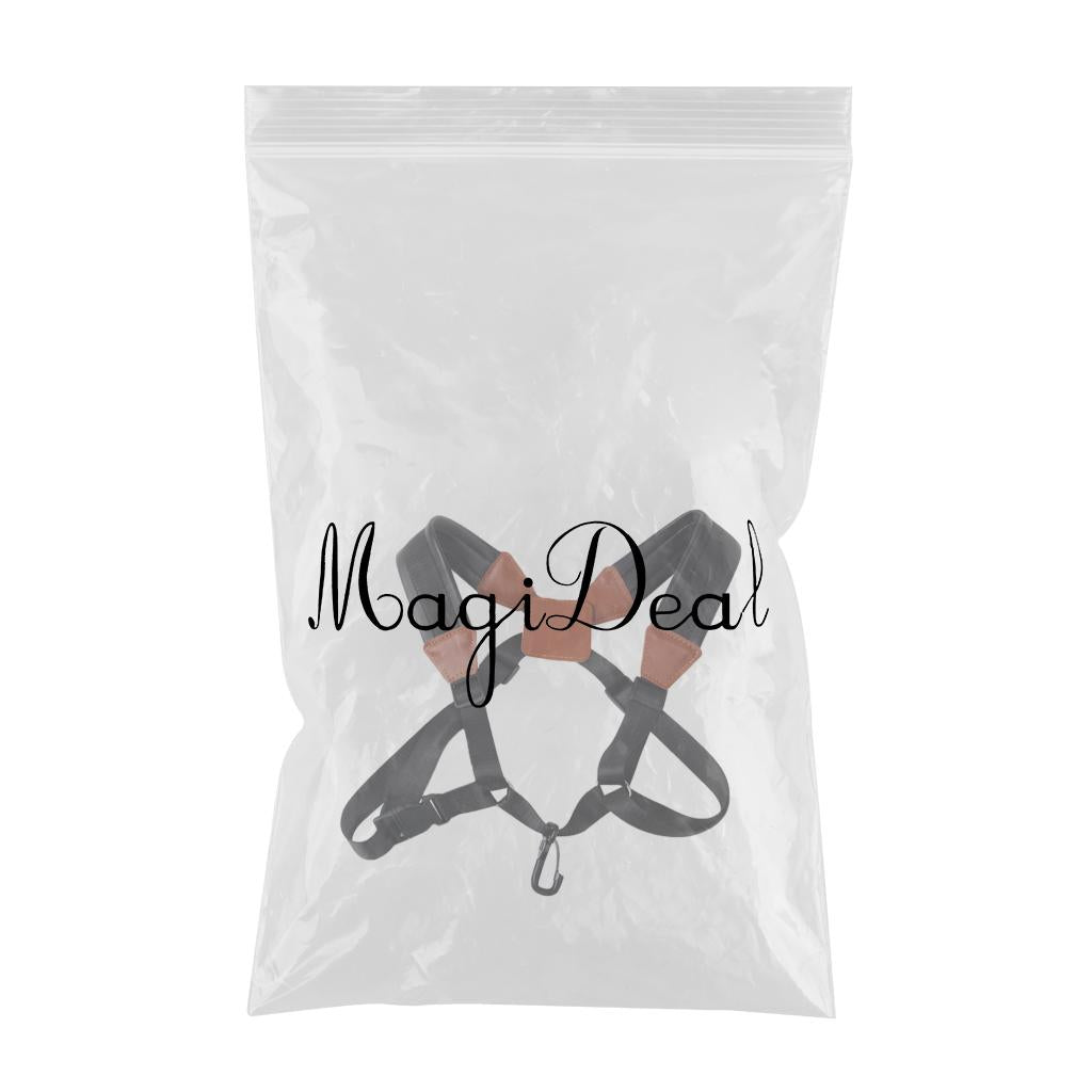 Soft Saxophone Strap with Hook Padded Widened Professional for Tenor Adult Black Medium