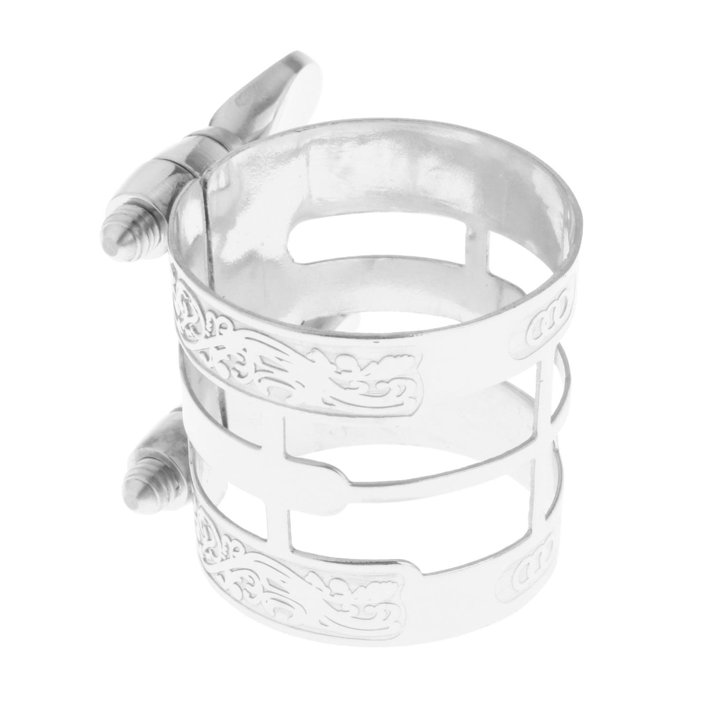 Alto Saxophone Mouthpiece Ligature Mouthpiece Carved for Saxophone Players Silver Plated