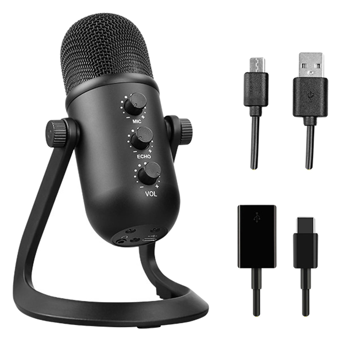Professional Cardioid Wired Condenser Microphone Party Desk Cardioid Mic for Android
