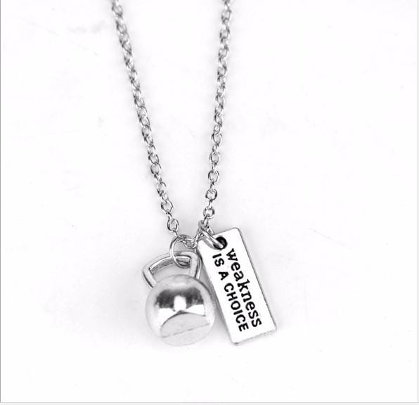 Sport Barbell Dumbbell Pendant Jewelry Lover Friend Bodybuilding Necklaces for Men Women (N254)