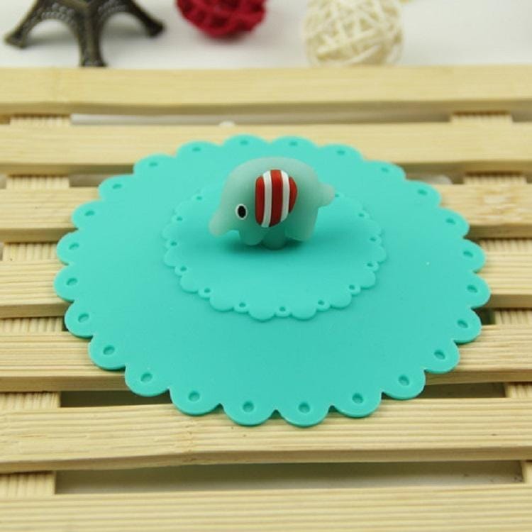 Cartoon Elephant Dustproof and Leakproof Silicone Cup Lid