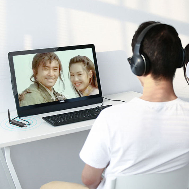 BT-502 USB Bluetooth 5.3 Adapter Wireless Computer Audio Transmitter with Antenna for Speaker Headset