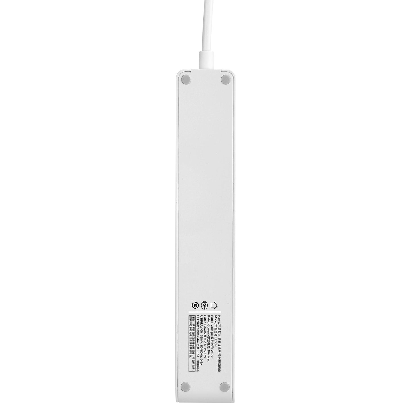 MOMAX 1-Plug 1.8m 2500W 3 AC Sockets Smart Power Strip with 3 USB Ports - White / AU Plug