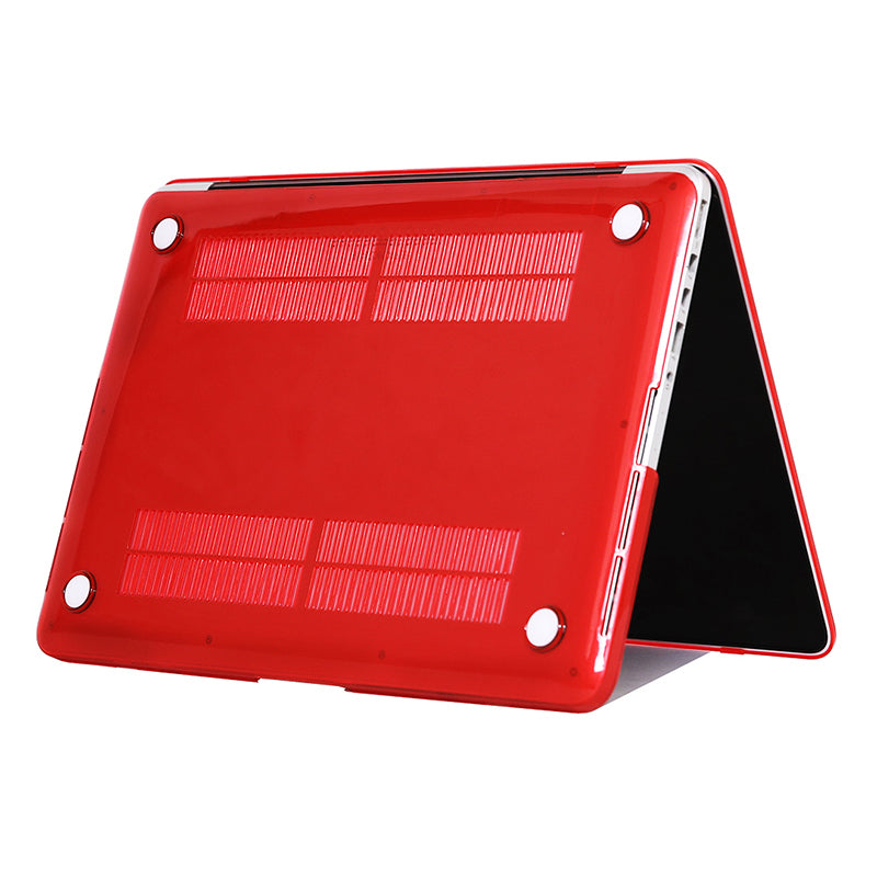 Front and Back See-through Shock Absorption Hard PC Shell Case for MacBook Pro 16 inch (2019) - Red