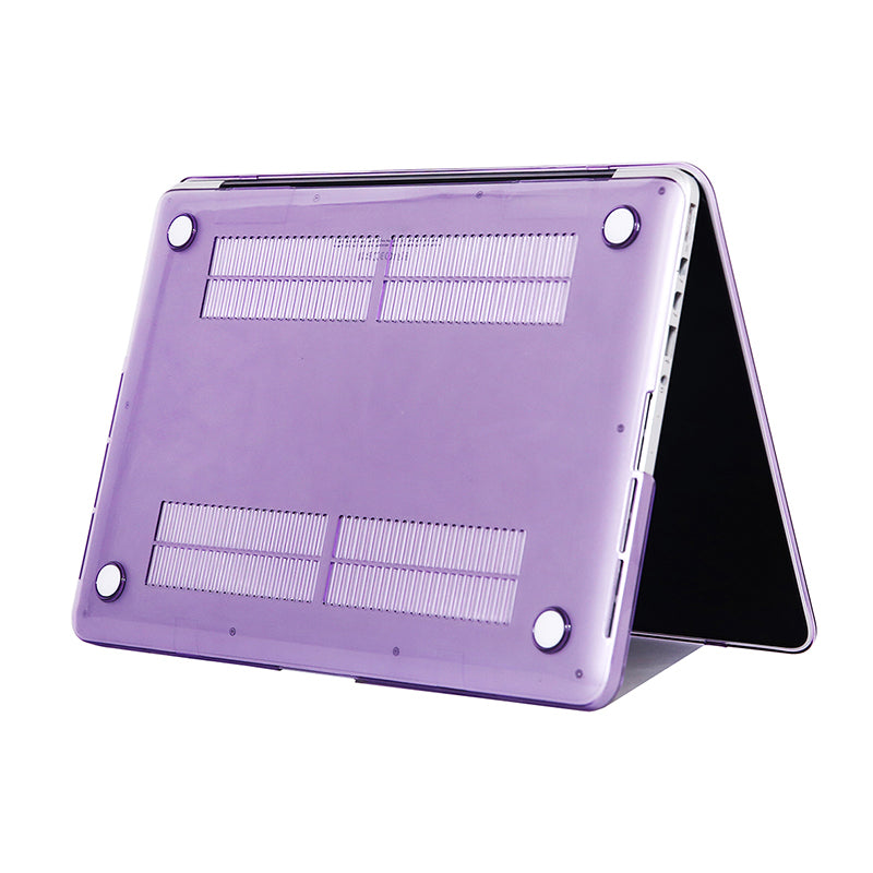 Front and Back See-through Shock Absorption Hard PC Shell Case for MacBook Pro 16 inch (2019) - Purple