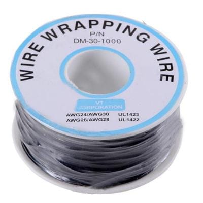 Wrapping Wire Wrap Black 300 Meters AWG30 Cable (Black)