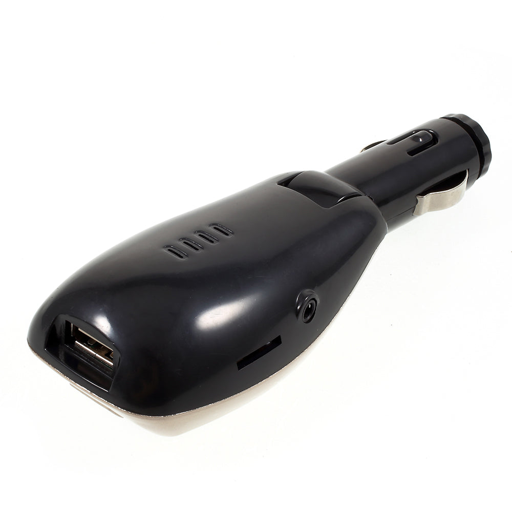 X8 Cigarette Lighter Bluetooth FM Transmitter Car Charger Car Kit Support TF Card / U Disk for iPhone 8/8 Plus - Gold Color