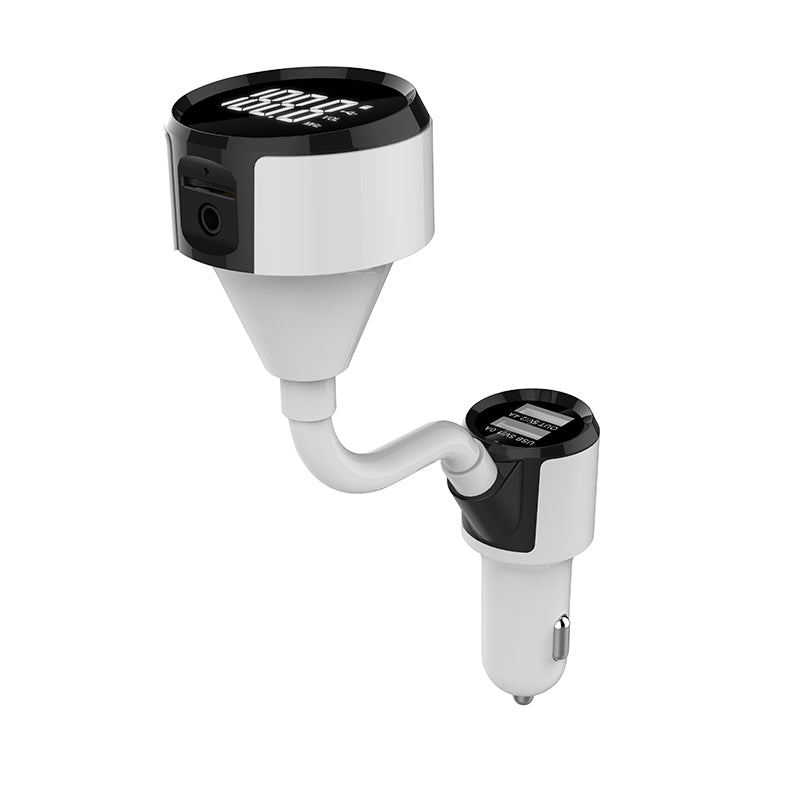 BC18 FM Transmitter 5V 3.1A Dual USB Port Bluetooth Car Kit Support TF Card MP3 Music Player