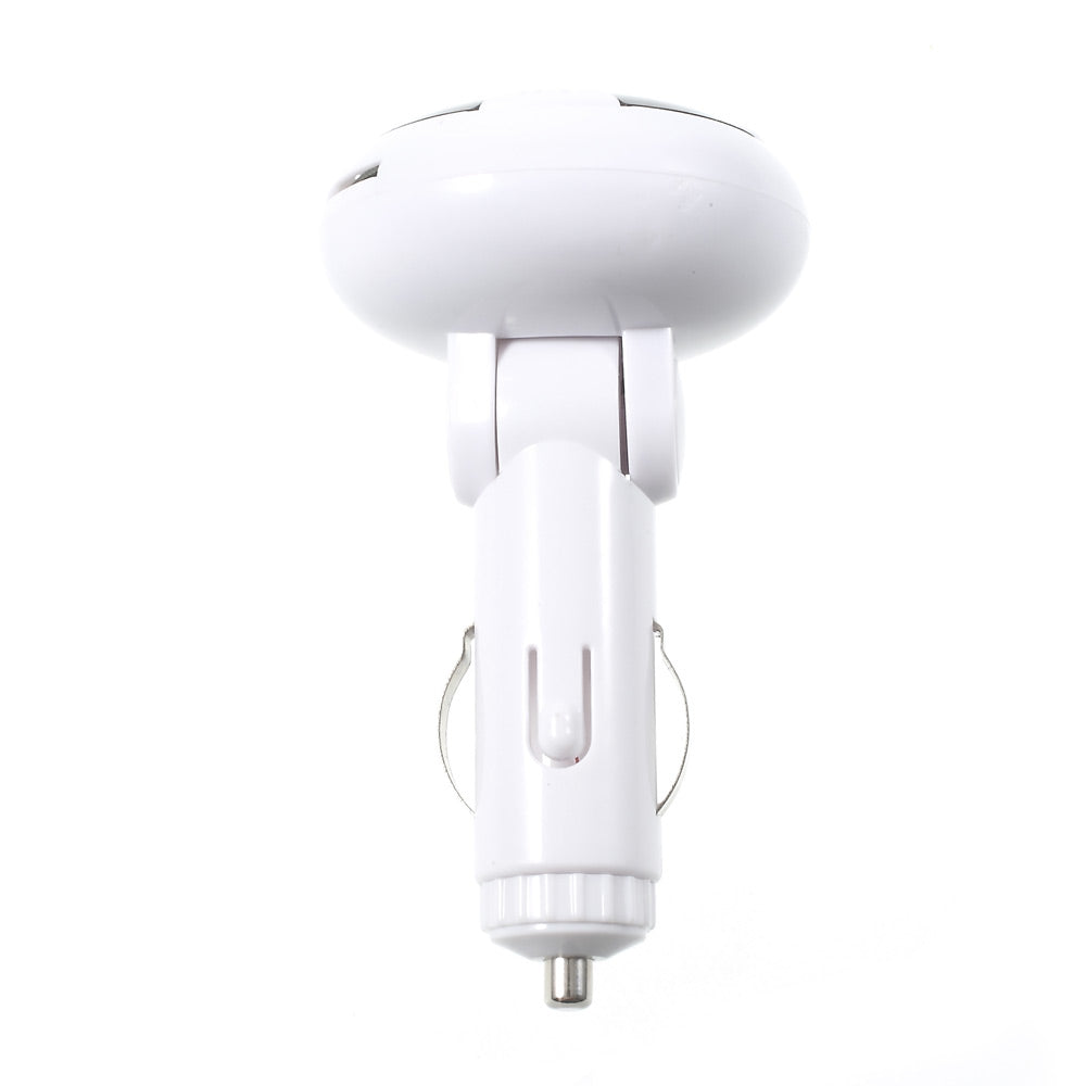 Car Hands-free Bluetooth MP3 Music Player FM Transmitter with Dual USB Output - White