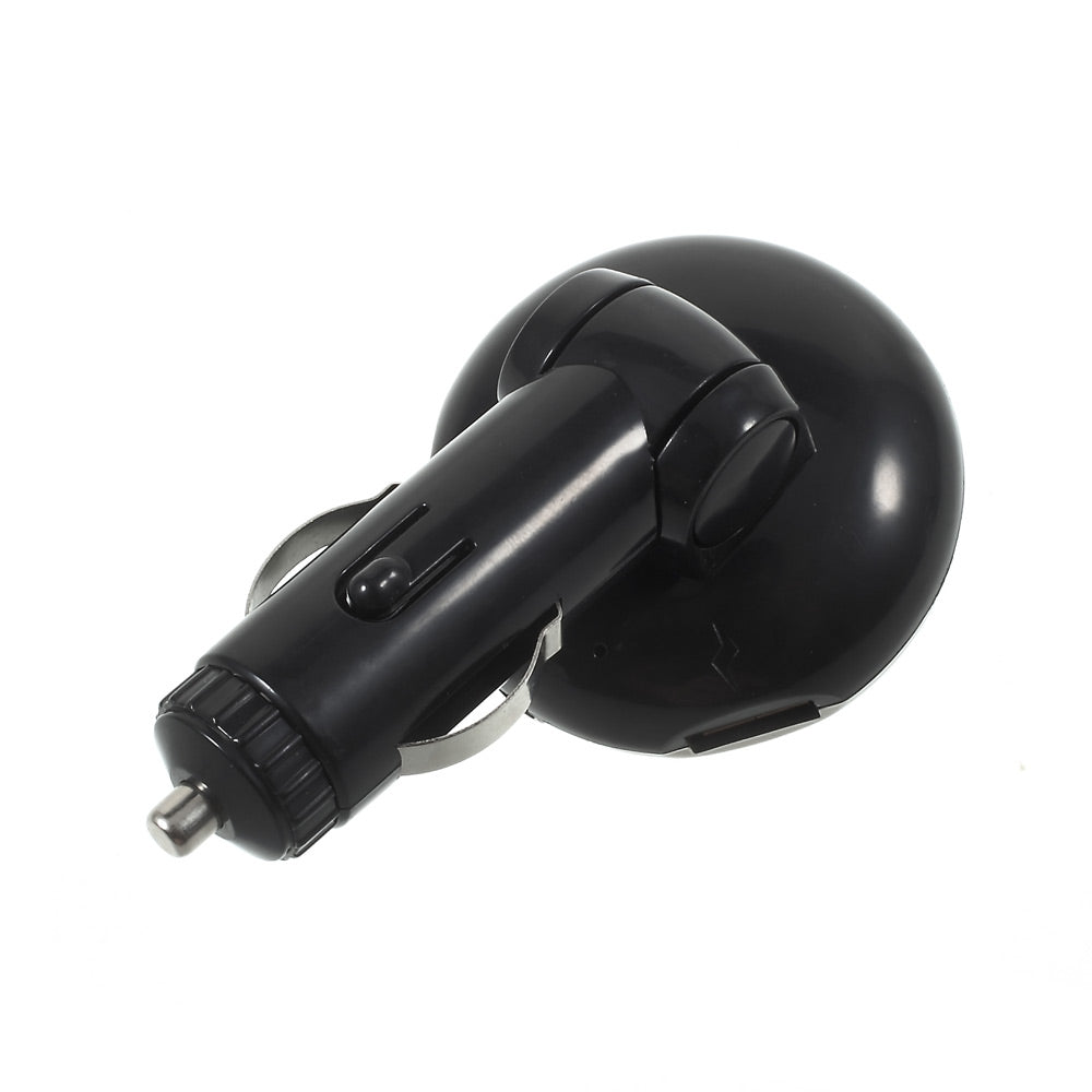 Dual USB Output Wireless Car Bluetooth Hands-free Music Player FM Transmitter - Gold Color