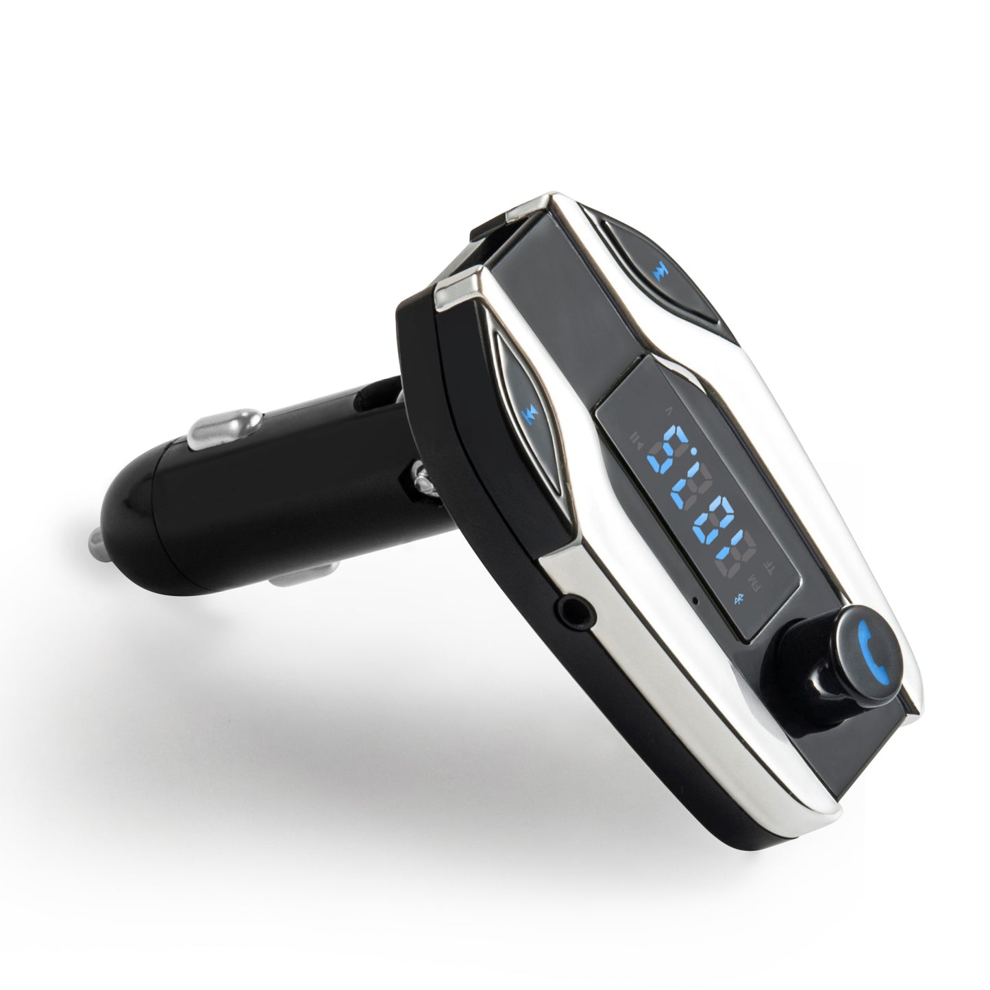 X7 Digital Display MP3 Player FM Transmitter Bluetooth Car Kit Support Aux-in / TF Card / U-Disk - Silver Color