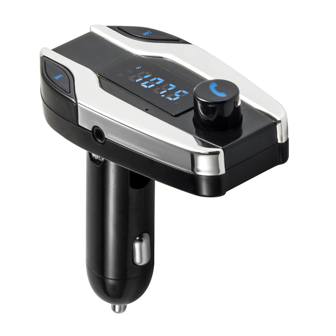 X7 Digital Display MP3 Player FM Transmitter Bluetooth Car Kit Support Aux-in / TF Card / U-Disk - Silver Color