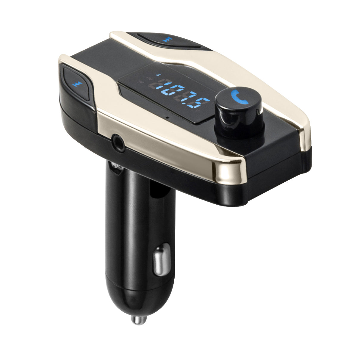 X7 MP3 Player Bluetooth FM Transmitter Car Charger Car Kit Support Hands-free Calls - Gold Color