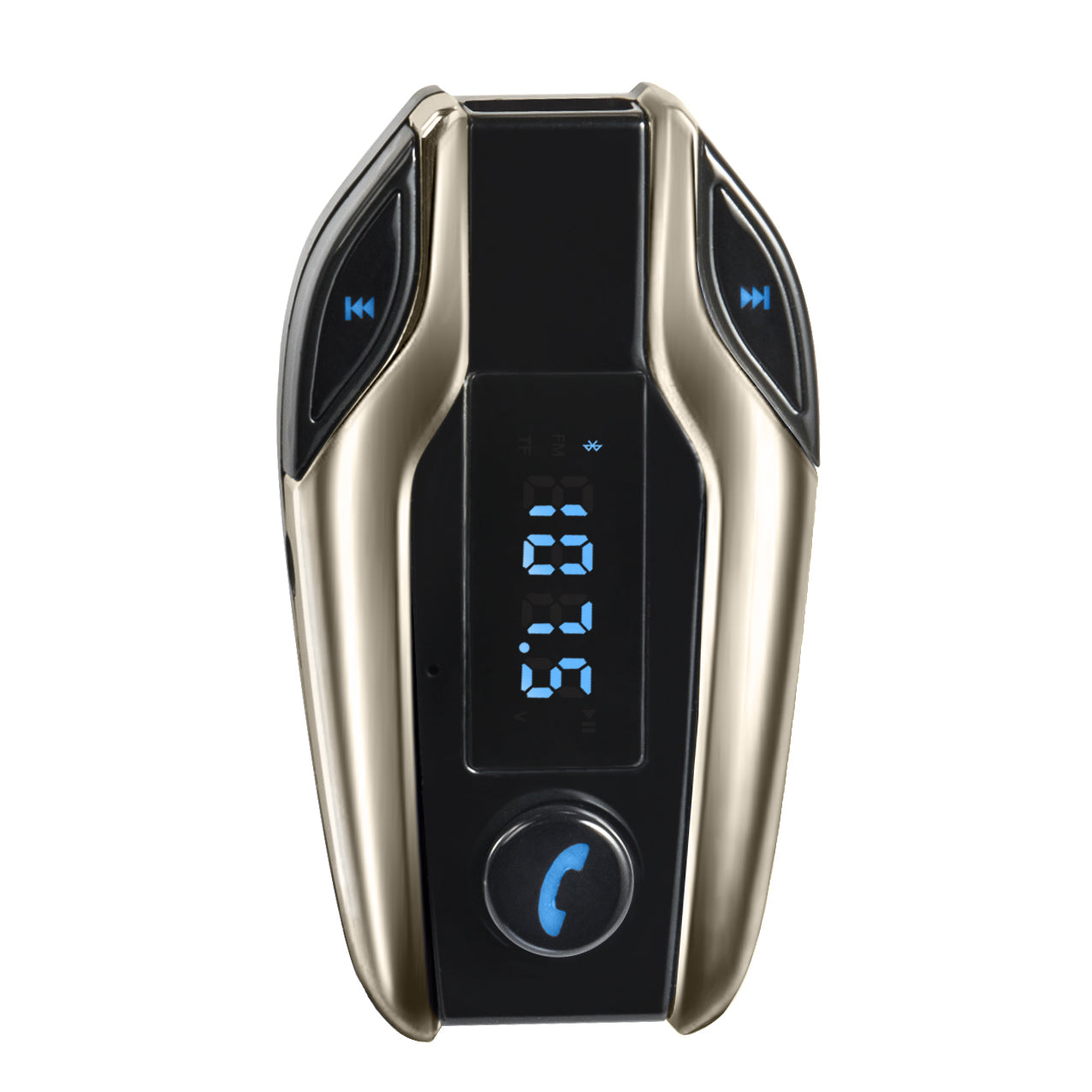 X7 MP3 Player Bluetooth FM Transmitter Car Charger Car Kit Support Hands-free Calls - Gold Color