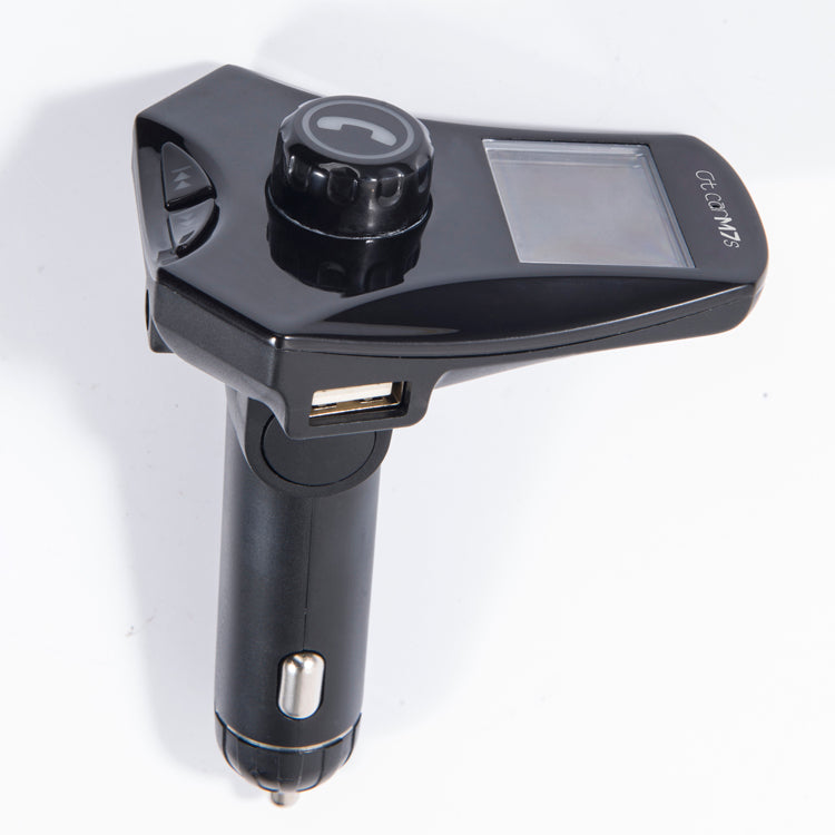 M7s LED Monitor Car MP3 Player Bluetooth FM Transmitter Car Kit Support Aux-in / TF Card / U-Disk - Black