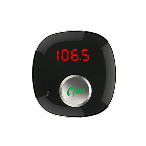 BC23 LED Monitor FM Transmitter Wireless Bluetooth Hands-free Car Kit with Dual-USB Ports Car Charger