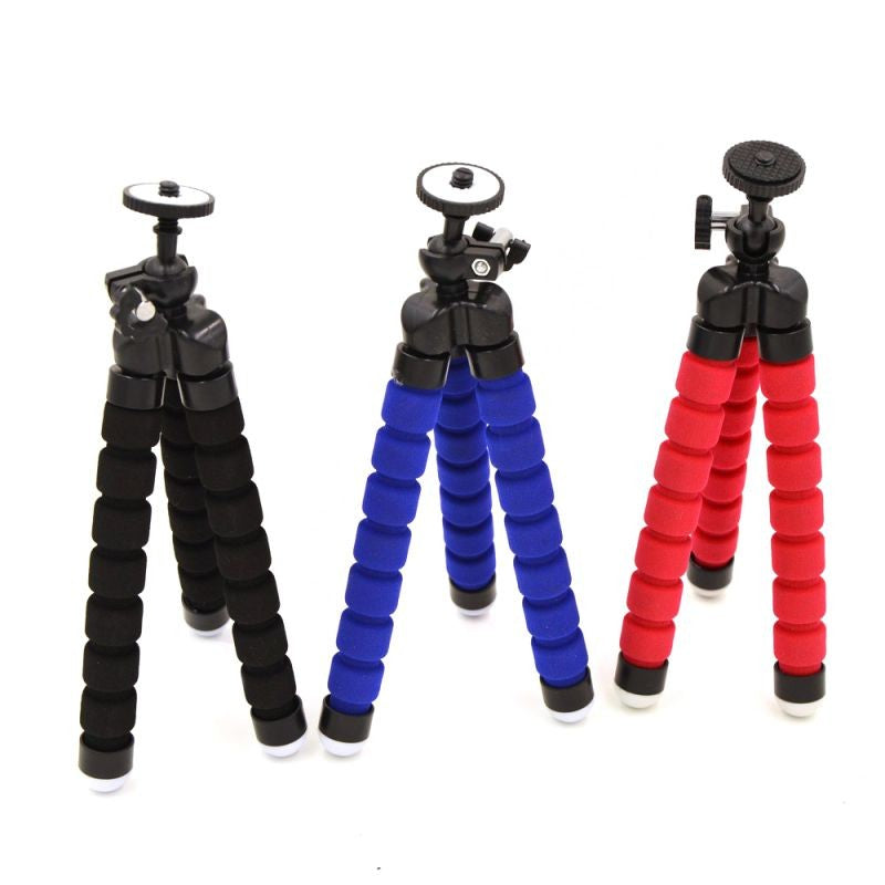 Standard Screw Mini Portable Tripod 360 Degree Rotation for Smartphone and Digital Camera - Red