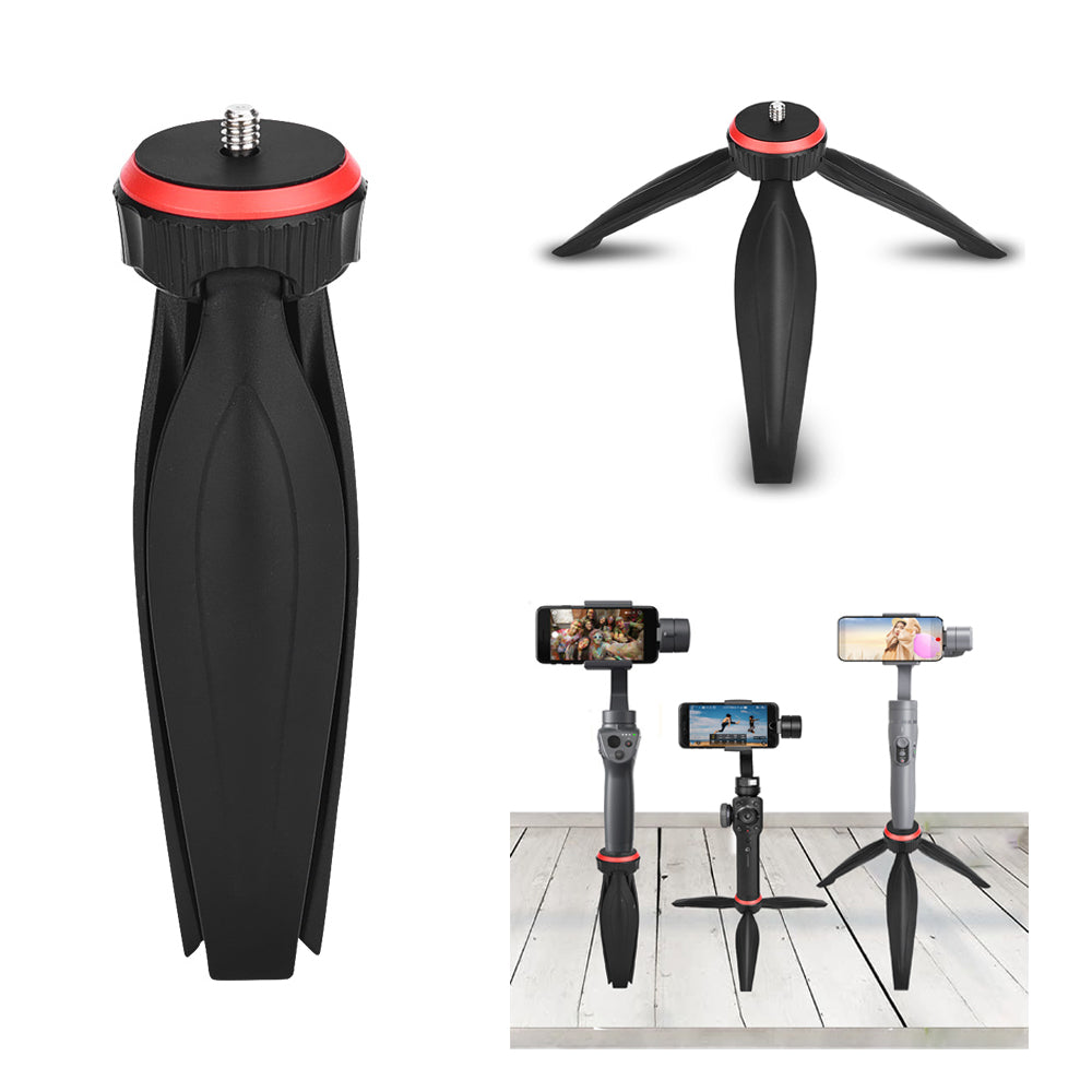 LDX-288 1/4" Screw Mini Tripod Stand Adjustable Height for Selfie Stick Monopod Stabilizer