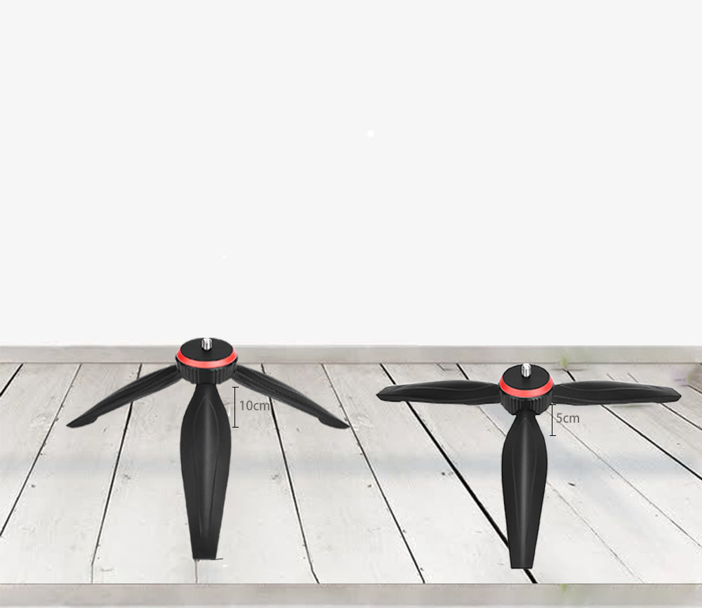 LDX-288 1/4" Screw Mini Tripod Stand Adjustable Height for Selfie Stick Monopod Stabilizer