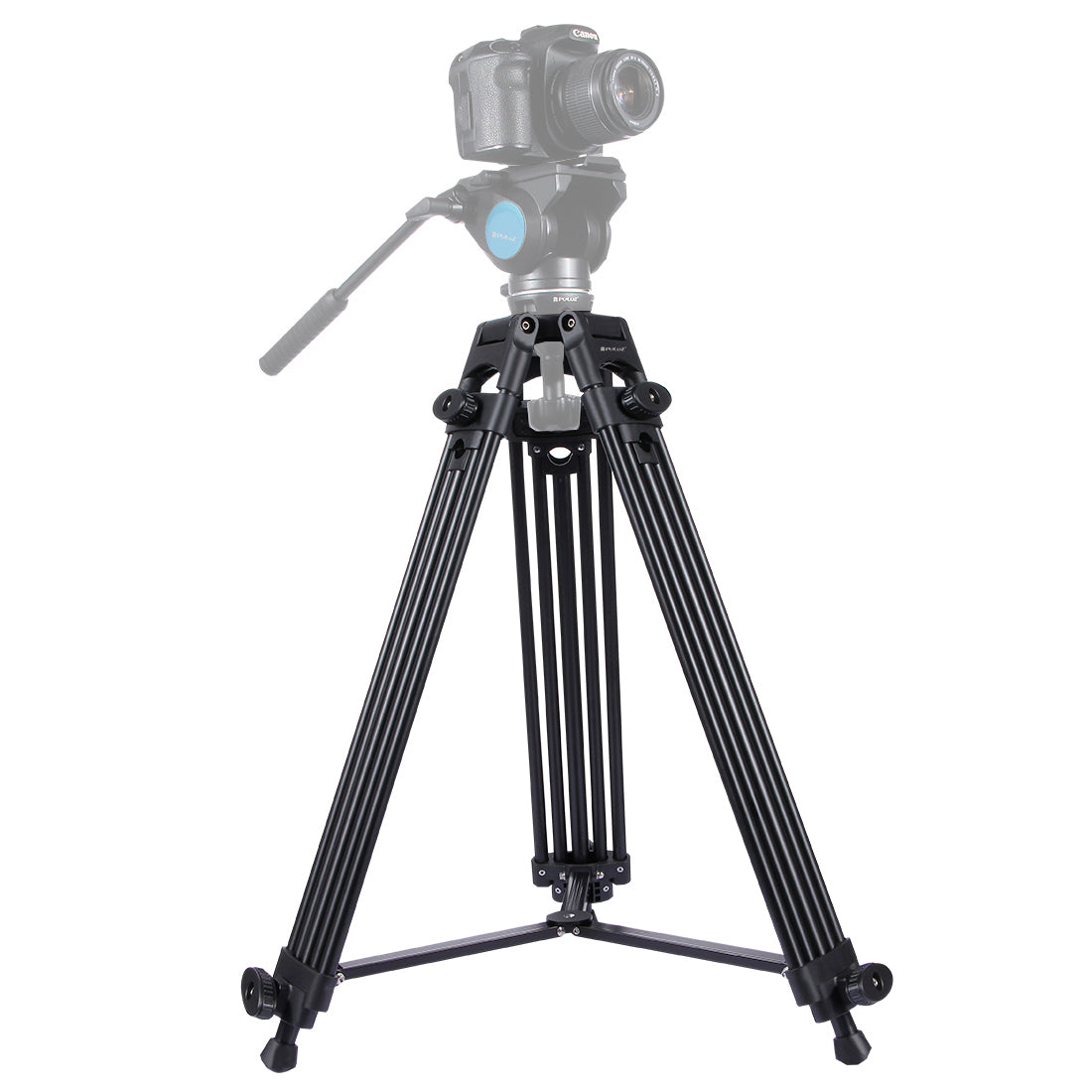 PULUZ PU3003 Aluminum Alloy Camera Tripod for Sony, Nikon, Canon DSLR Cameras - Bronze
