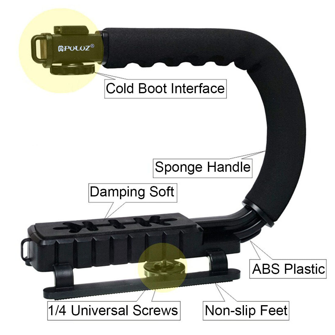 Puluz PU3005 U Shape Stabilizing Handle Bracket for DV Camcorder, DSLR Camera