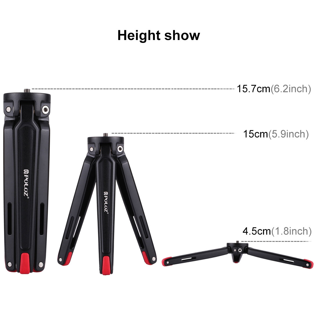 Puluz PU3014 Portable Metal Camera Tripod Holder Stand - Red