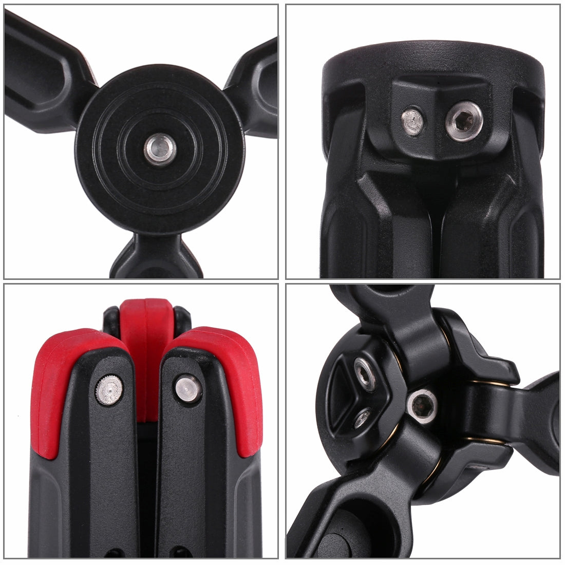 Puluz PU3014 Portable Metal Camera Tripod Holder Stand - Red