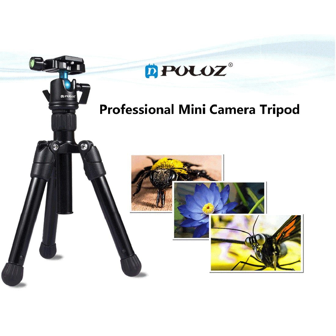 PULUZ PU3001 Professional Portable 360° Rotatable Camera Tripod