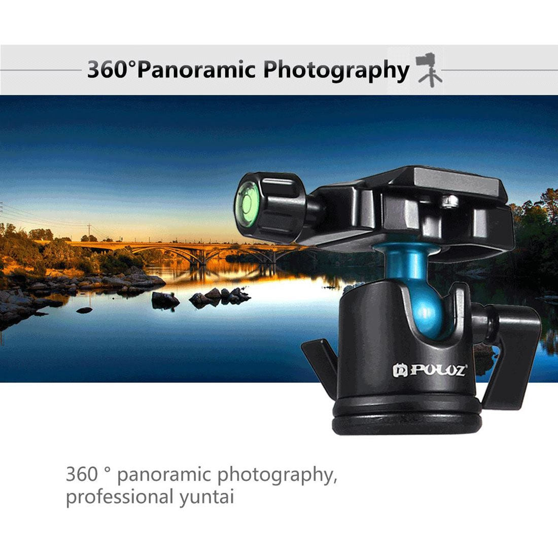 PULUZ PU3001 Professional Portable 360° Rotatable Camera Tripod