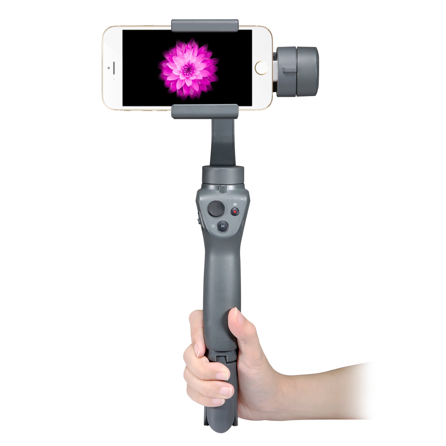 LDX-128 Foldable Mini Tripod Gimbal Stand for DJI OSMO3 DSLR Digital Cameras - Grey
