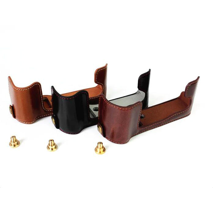 PU Leather Half Bottom Camera Case Cover Protector for Fujifilm XT10 / XT20 Camera - Brown