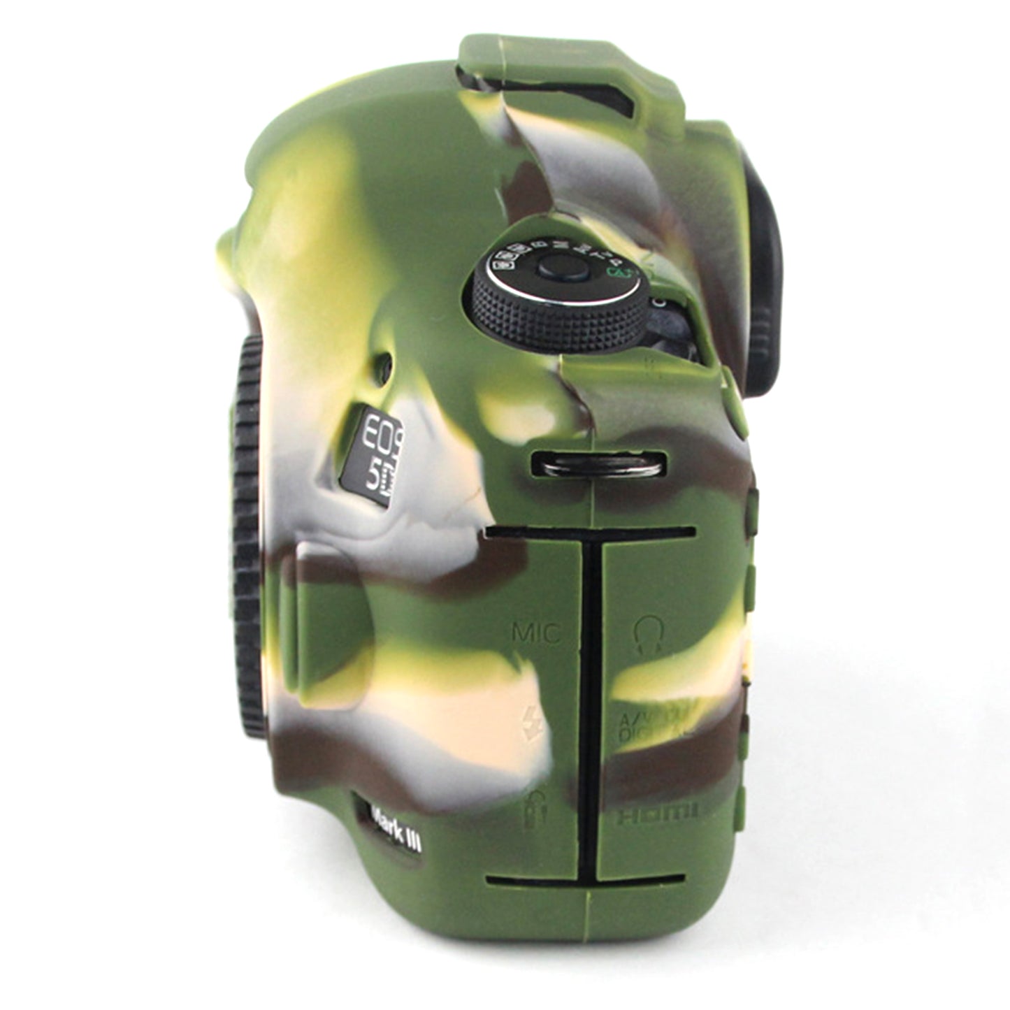 Uniqkart for Canon EOS 5D Mark III / 5DS / 5DRS Silicone Protective Camera Body Case Cover - Camouflage