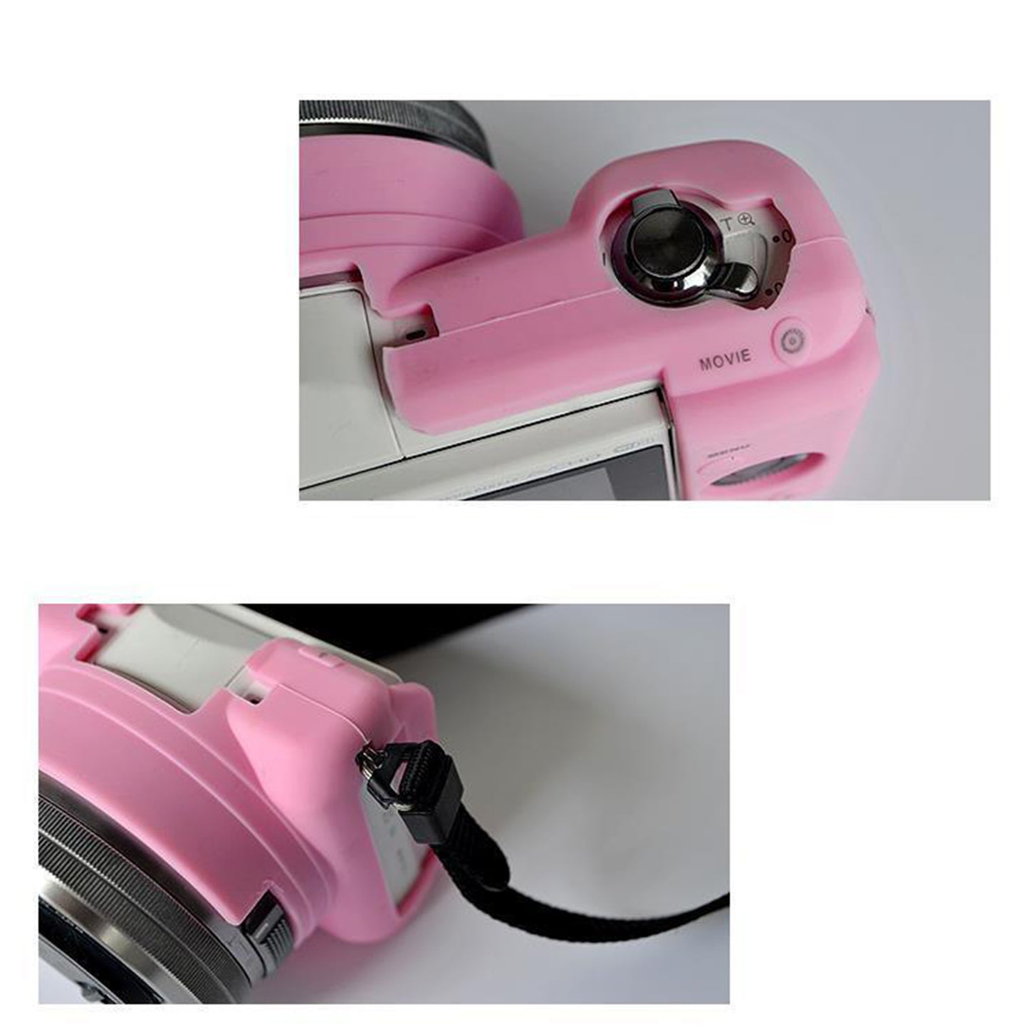 Flexible Silicone Protective Camera Case for Sony A5100 ILCE-5000 - Rose
