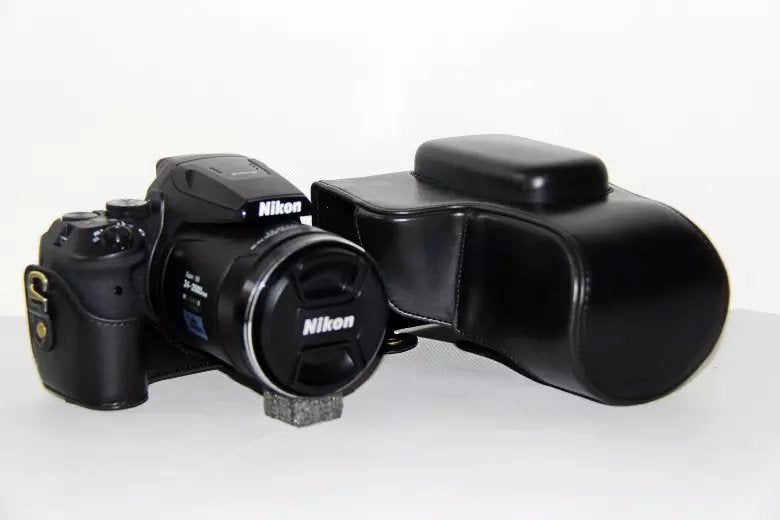 PU Leather Camera Protection Case for Nikon Coolpix P900S  - Black