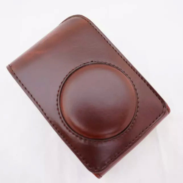 Protective Leather Camera Shell with Shoulder Strap for Fujifilm XF1/XQ2/XQ1 - Coffee