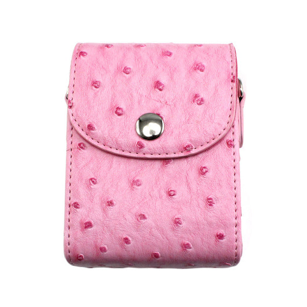 Ostrich Texture Leather Vertical Flip Protective Pouch Case for Casio ZR1000/ZR1200/ZR1500/ZR3500 - Pink