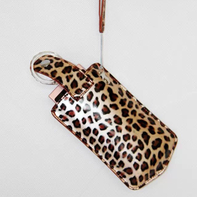 Vertical Leopard Texture PU Leather Camera Case for Sony KW1, Casio TR550/500/350/350s/600 - Brown