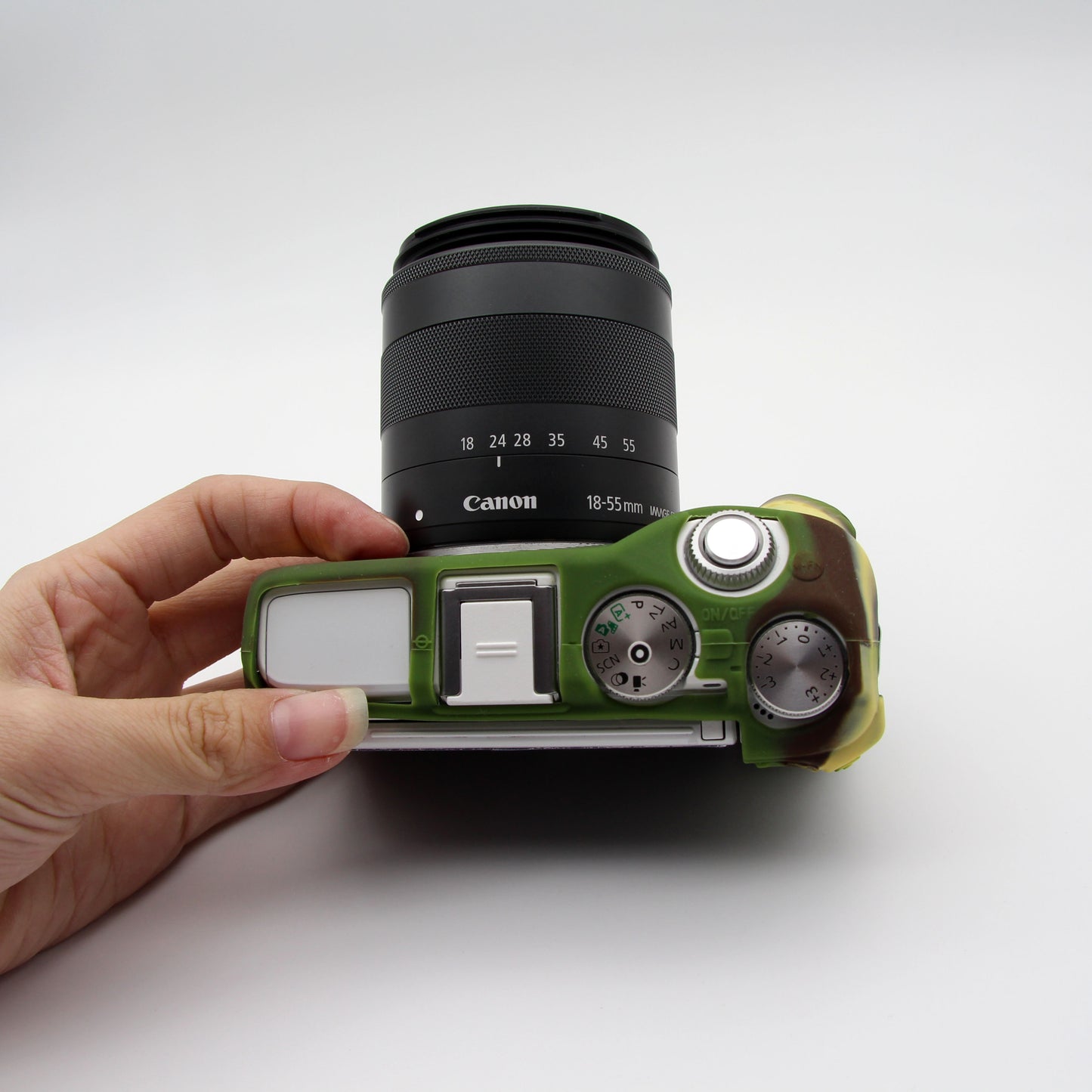 Flexible Soft Silicone Protective Case for Canon EOS M3 (18-55mm) - Camouflage