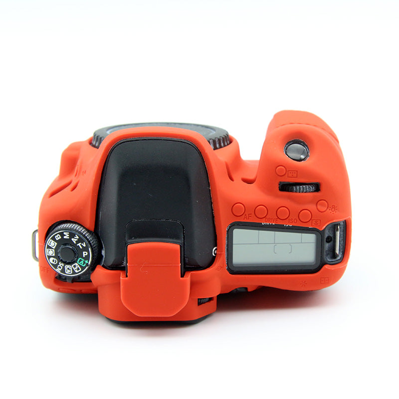 Soft Silicone Protective Cover for Canon EOS 80D DSLR Camera - Red