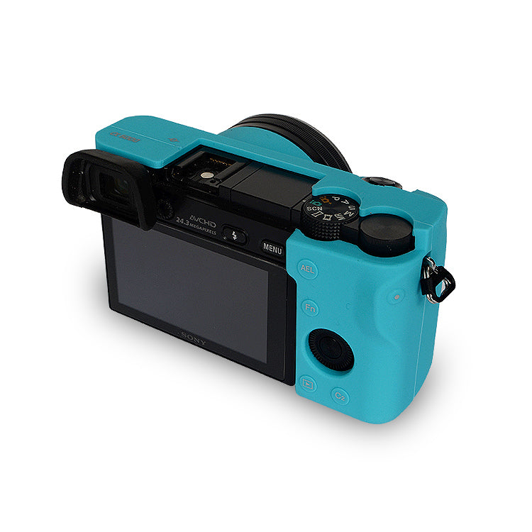 Soft Flexible Silicone Protective Shell Case for Sony ILCE-6000 A6000 - Blue